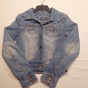 Rue21 Denim Jacket Small Fitted Stretch Jean Jacket